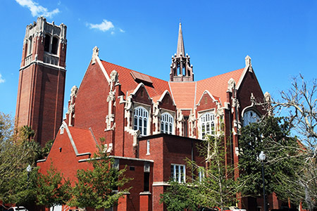 Historic red brick building on UF campus